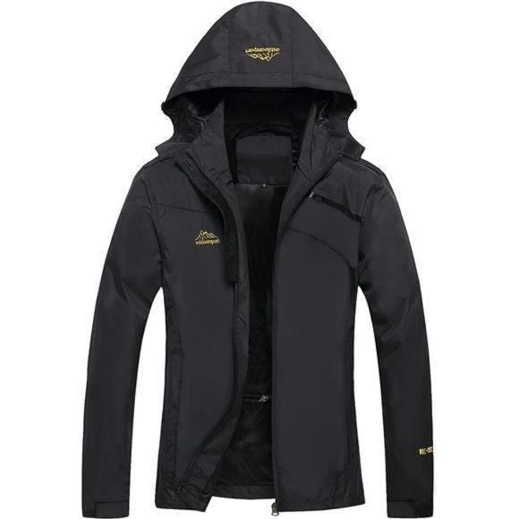 Women's Waterproof Rain Jacket, Lightweight Windproof Full Zip with Hood - Picture 1 of 6